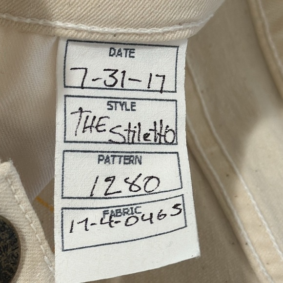 Current Elliot Sample The Stiletto Jeans Women's 27/0 Natural Creme Slim Leg - Picture 10 of 12